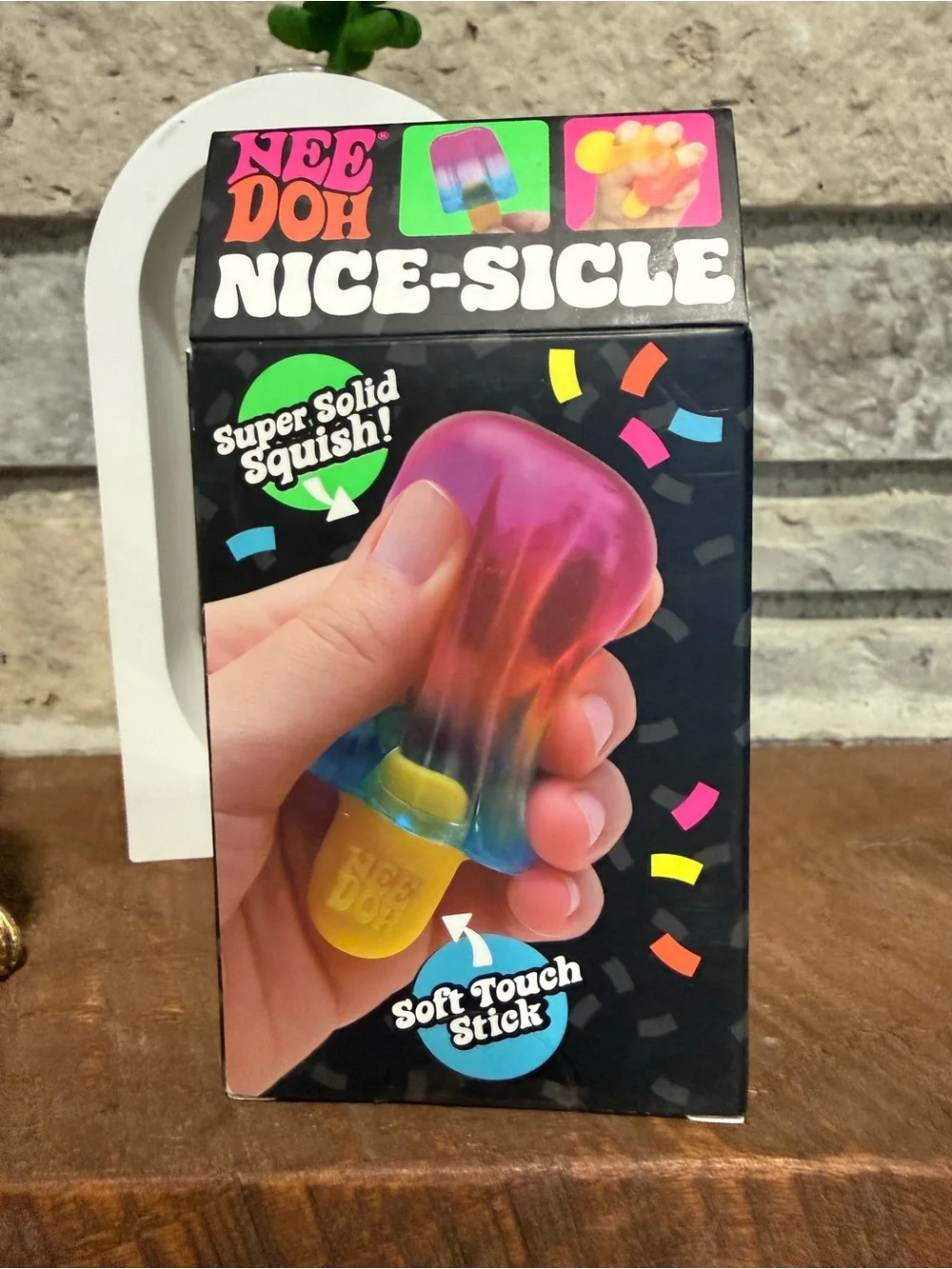 NeeDoh Nice-Sicle Rainbow Squish Toy – Multicolor Sensory Pop